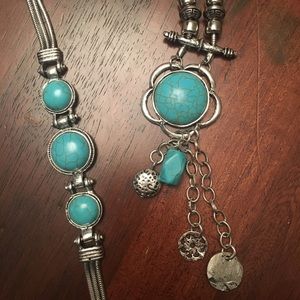 Turquoise Necklace and Bracelet Set